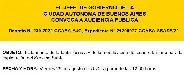 Audiencia publica subtes