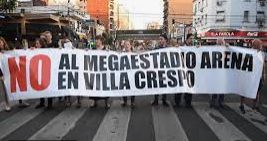Protesta de vecinos por Movistar Arena